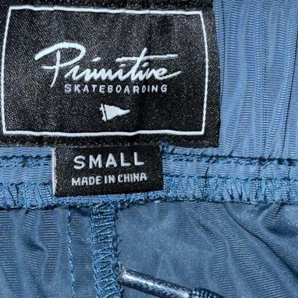 Primitive Skateboarding Mens Blue & White Polyester Track Pants S - Picture 3 of 10